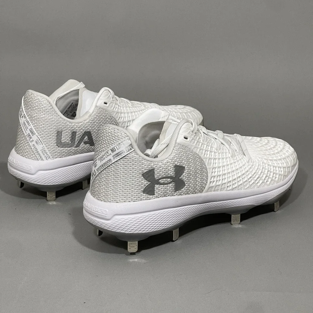 Under Armour Softball Cleats Women's 6 Metal Glyde 2.0 MT‎ White 3026601-100 USA